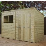 10′ x 8′ Pressure Treated Wooden Pent Shed