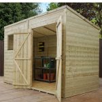 10′ x 7′ Pressure Treated Wooden Pent Shed