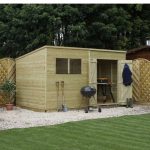 12′ x 5′ Pressure Treated Wooden Pent Shed