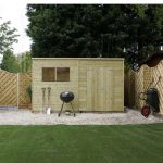 12′ x 8′ Pressure Treated Wooden Pent Shed