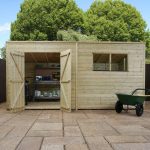14′ x 6′ Pressure Treated Wooden Pent Shed