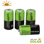 Luxform 2/3 AA Solar Rechargeable Battery 600mAh 1.2v (4 Pack)