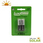 Luxform AA Solar Rechargeable Battery 600mAh 3.2v (2 Pack)