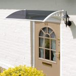 Gablemere 1.2M Door Canopy-White Grey Cover