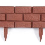Greenhurst Pack of 4 Brick Effect Garden Border – Terracotta