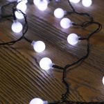 Smart Garden Ball String Lights 50 White LED (Battery Powered)
