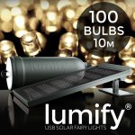 Solar Centre Lumify USB Solar Fairy Lights – Warm White 100 LEDs
