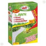 3 in 1 Lawn Feed, Weed & Mosskiller 1.75Kg 50m2 pack