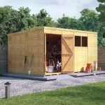 BillyOh Expert Tongue and Groove Pent Workshop – PT-14×8 Expert T&G Pent Shed – Windowed