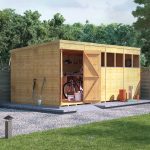 BillyOh Expert Tongue and Groove Pent Workshop – PT-16×8 Expert T&G Pent Shed – Windowed