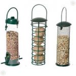 Set of 3 Pre-filled bird feeders – seed, peanuts & fatballs
