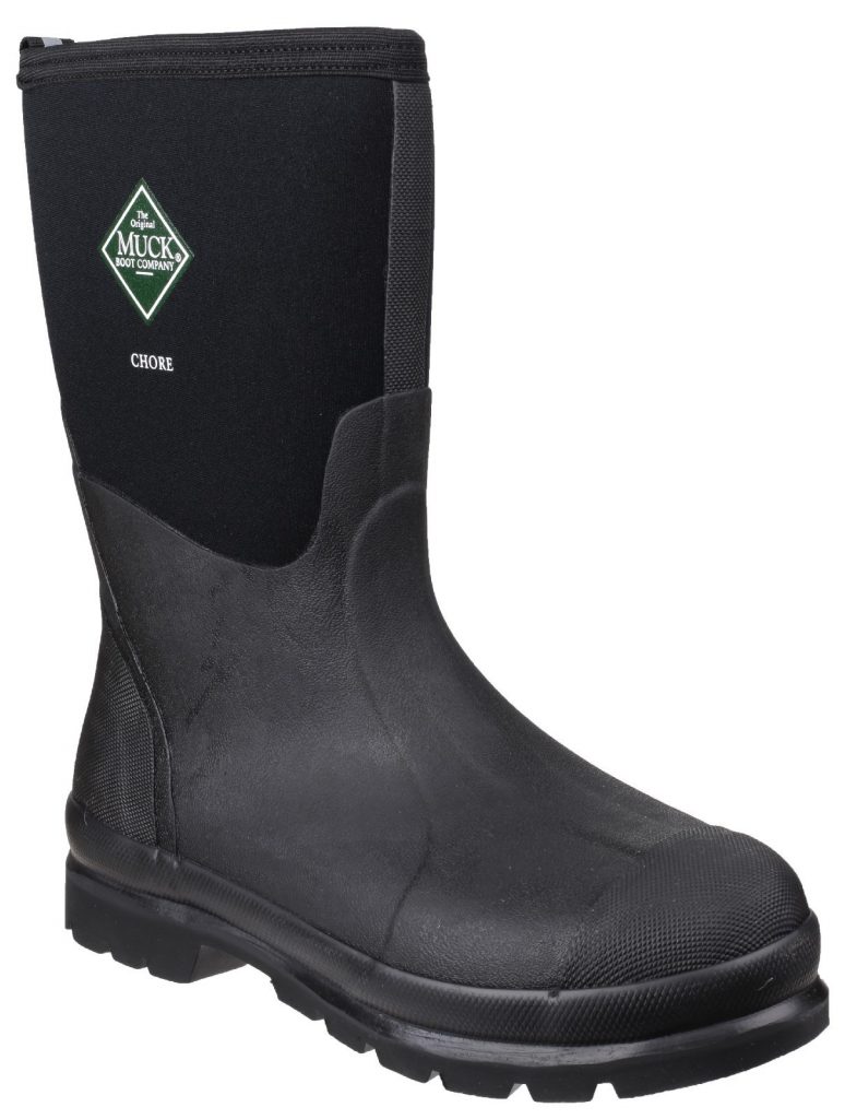 Muck Boots Chore Classic Mid Patterned Wellington (Black) | All Garden ...