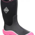Muck Boots Kids Hale Pull On Wellington Boot (Black/Pink)