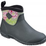 Muck Boots Muckster II Ankle RHS Print Gardening Shoe (Green/Rosa-Gallica)