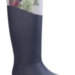 Muck Boots Tremont RHS Print Waterproof Wellington Boot (Navy/Grey Roses)