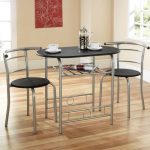 Compact Dining Set (Black / Silver)