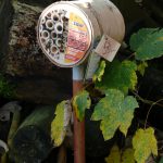 Pollinating Bee Log with Pole