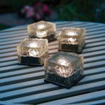 Powertek LED Solar Ice Cube Lights – Pack of 4