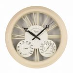 Smart Garden Exeter Wall Clock & Thermometer 15″-Cream
