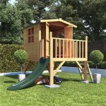 4 x 4 BillyOh Bunny Tower Wooden Kids Outdoor Playhouse with Slide