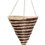 Botanico Coffee/Cream Duo Cone Hanging Basket & PE Liner