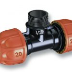 Claber 20mm. “T” Connector With M.1/2″ Thread