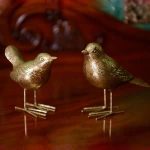 Gold Resin Bird Decorations By Gisela Graham