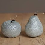 Apple & Pear Silver Tree Decorations By Sia