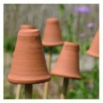 Terracotta Flowerpot Cane Toppers (set Of 5)