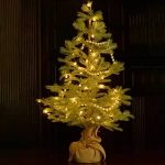Frosted Feather Pine Christmas Tree By Floral Silk