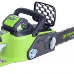 Greenworks GD40CS40K2X 40v Brushless 40cm (16″) Chainsaw with 2 x 2Ah batteries and charger