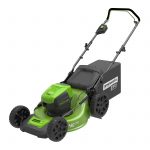 Greenworks GD60LM46HPK2 60V 46cm Hand Propelled Lawnmower with 2Ah Battery & Charger