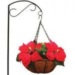 Home Medium Hanging Basket on Stand with LED Lights