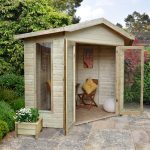 Forest Garden Honeybourne Summerhouse – 8 x 8 Shiplap Corner Pressure Treated
