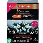 Premier 50 Multi Action Battery LED Christmas Lights (White)