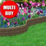 7.2m Recycled Rubber Flexible Lawn Edging – Border Bricks – H15cm