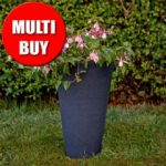 Terra Clay-Look Resin Round Flowerpot – x2 Multi-Buy