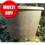 Round Wood Effect Planter – x2 Multi Buy