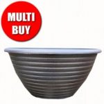 Striation Bowl Planter – Black and Copper – x4 Multi Buy