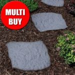 Greenfingers Recycled Rubber Stepping Stone – 2 Pack – Grey