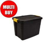 Strata Heavy Duty Storage Box with Lid – 60L – x 2 Multi Buy