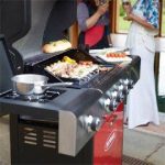 Outback Meteor Select 4 Burner Gas BBQ – Red – with FREE Regulator