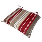 Ellister Square Seat Cushion 2 Pack – Red Stripe 38 x 40cm