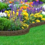 1.2m Recycled Rubber Flexible Lawn Edging – Border Stone – H8.5cm