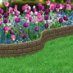 1.2m Recycled Rubber Lawn Edging – Border Bricks – H15cm
