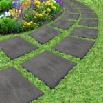 Greenfingers Recycled Rubber Stomp Stepping Stone – 4 Pack – Slate