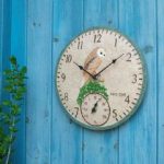 Smart Garden Barn Owl Clock and Thermometer