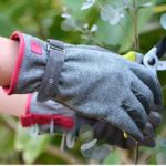 Burgon & Ball Grey Tweed Gardening Gloves – M/L