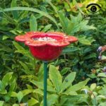Wildlife World Ceramic Petal Feeder – Red – 71cm high
