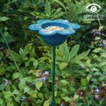 Wildlife World Ceramic Petal Feeder – Blue – 71cm high